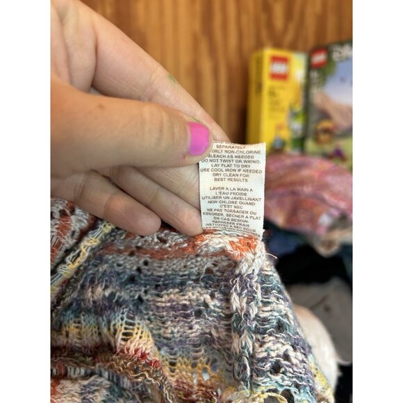 Free People Lost In The Forest Striped Cropped Sweater Lightweight Sz S - Picture 10 of 10